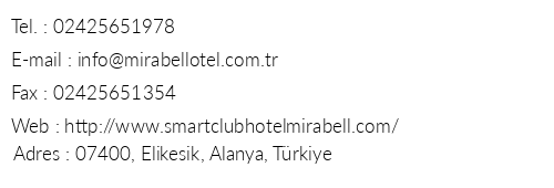 Mirabell Hotel telefon numaralar, faks, e-mail, posta adresi ve iletiim bilgileri